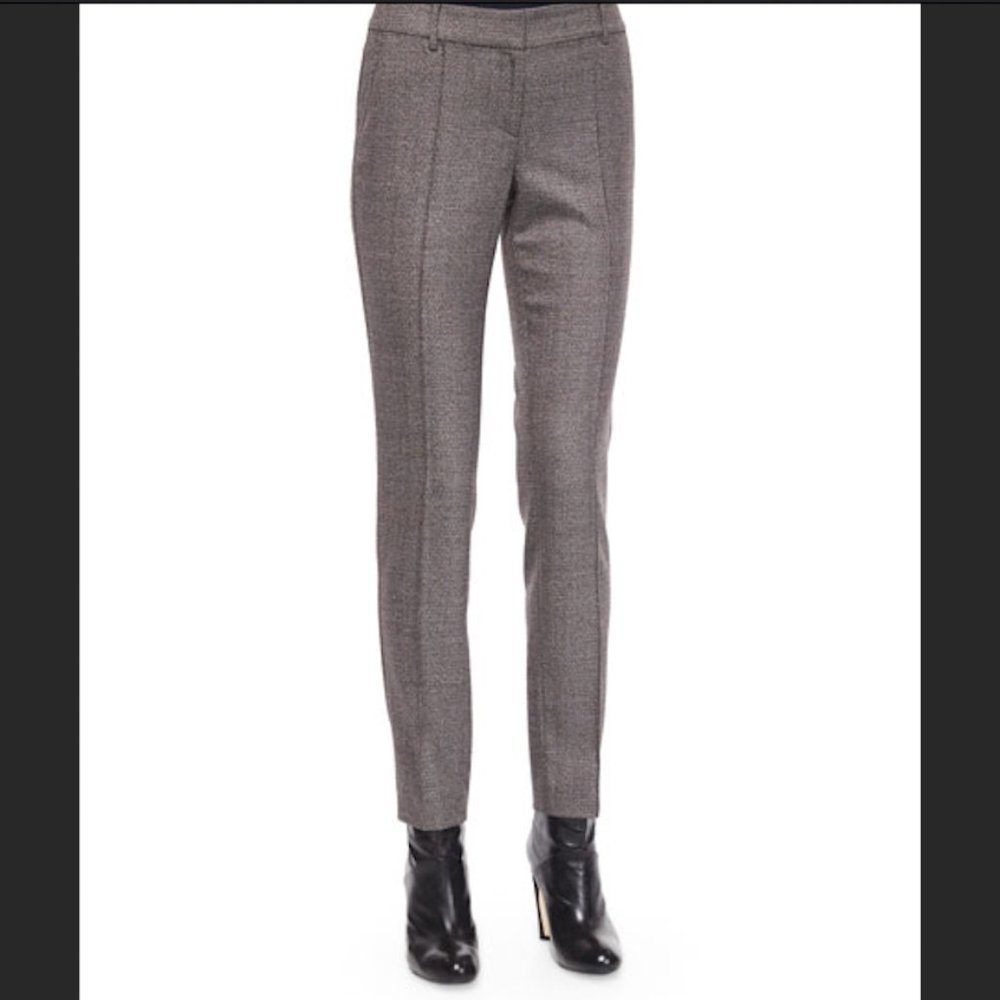 St. John Jennifer Speckled Tweed Ankle Pants
